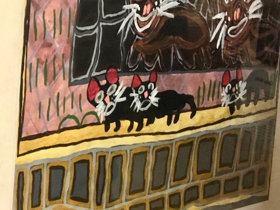 "Kitties Are Playing in Bridge Stone House," by Miranda Delgai 