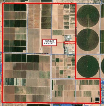 An aerial view of the proposed Maricopa Agricultural Center.