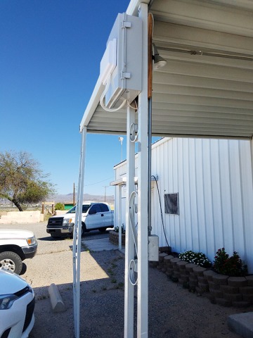 This wireless access point was installed overlooking the parking lot at the La Paz County/Colorado River Indian Tribes Cooperative Extension office in Parker. (Photo courtesy of UITS)